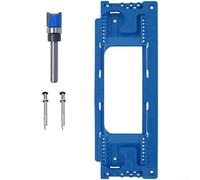 Modèle de charnière - Localisateur de loquet de porte - Modèle de défonceuse de charnière de porte pour une installation précise et des applications de menuiserie (bleu)