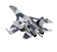 Modèle de chasse russe Su-35 moulé sous pression à l'échelle 1:100 - Avion militaire en alliage avec missiles, à collectionner(Gris)
