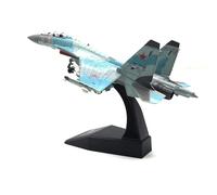 Modèle de Chasseur Russe Su-35 Miniature en Alliage métallique, Collection d'avions à l'échelle 1/100 Avion moulé sous Pression(Blue)