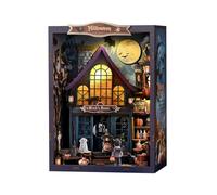 Modèle de château hanté gothique 3D en bois pour adultes à construire - Kit de construction miniature de maison d'horreur à monter soi-même, cadeau pour les amateurs de bricolage, les amateurs d'art