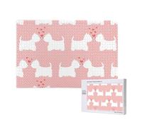 Modèle de Chien Westie,Puzzle Familial en Bois de 1 000 pièces pour Adultes et Adolescents, décoration d'intérieur