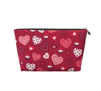 Modèle de Coeur d'amour pour la Saint-Valentin, Trousse de Toilette Trousse de Maquillage Sac à cosmétiques Trousse de Toilette de Voyage Portable