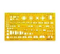 Aristo Gabarit d'architecte 1:100, 225 x 125 mm x 1,2 mm (Jaune transparent) (Import Allemagne)