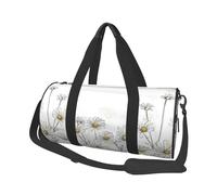 Modèle de Conception de Marguerites, Sac de Voyage de Grande capacité, Sac à Main Rond, Sac de Voyage de Sport, fourre-Tout, Sac de Fitness