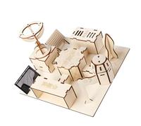 Modèle de construction d'apprentissage pratique, ensemble de projet de base spatiale en bois pour le travail en classe, l'affichage familial et l'utilisation sur le thème de la science, base spatiale