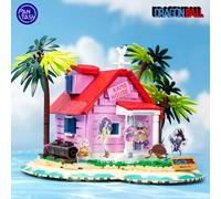 Modèle de construction de la série Dragon Ball de Pantasy, maison du Maître Roshi, Goku, Maître Roshi, Krillin, objets de collection d'anime pour enfants 99122