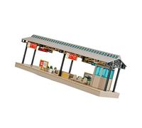 Modèle de construction de station de métro, Station | Composants ABS pour assemblage pratique, décor de chemin de fer miniature, projet d ' aménagement de paysage pour les