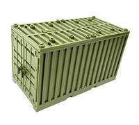 Modèle de Conteneur D'expédition Blocs Jouet éducatif avec étui de Rangement pour Enfants, Fabrication Soignée, Durable et Drôle et Intéressant, 6,5 X 13 X 7,5 Cm (Green)