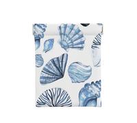 Modèle De Coquillages Bleus sur Blanc, Sac de Rangement pour Femmes, Portefeuille supérieur à Presser, Petit Porte-Monnaie, Pochette de Changement