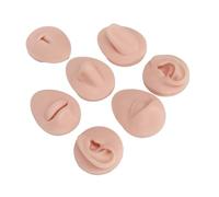 Modèle de Corps de Piercing en Silicone, Modèle de Nombril en Silicone Souple avec Support D'affichage pour la Pratique du Piercing, Modèle de Partie du Corps (Couleur chair moyenne)