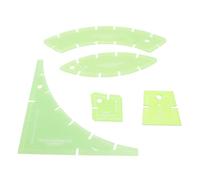 Modèle de courtepliers définir des modèles de coupe de couture en plastique vert transparent multiparent pour les blocs de courtepointe et les projets de couture 5 pcs
