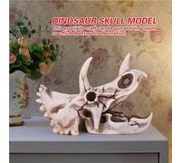 Modèle de crâne de dinosaure Triceratops en résine Squelette simulé Home Office Display Decorative Craft
