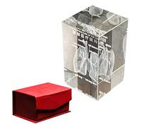Modèle de cristal d'anatomie d'organe humain-presse-papier en verre K9, cerveau, cœur, poumon, squelette, dent, outil éducatif scientifique(Lung)