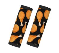 Modèle de cuisses de poulet frites, Lot de 2 protections pour poignées de valise, housses de poignée souples et confortables, étiquette à bagages