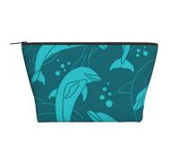 Modèle de Dauphins, Trousse de Toilette Trousse de Maquillage Sac à cosmétiques Trousse de Toilette de Voyage Portable