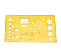 Modèle de dessin de conception architecturale Règle géométrique creuse multifonctionnelle durable pour architectes ingénieurs étudiants matière plastique diverses formes (4353)