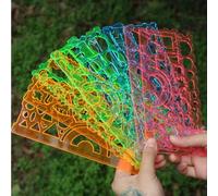 Modèle De Dessin Polyvalent, 1 Pièce, Règle, Fournitures D'enseignement Pour Élèves, Fabrication Exquise, Assurance Qualité