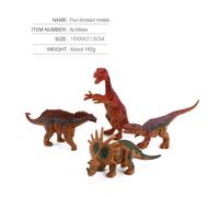 Modèle De Dinosaure, 4 Pièces/Ensemble, Jouet De Simulation De Tyrannosaure, Double Couronne De Dinosaure, Décoration De Maison, Cadeau De Noël Pour Enfants