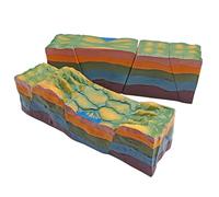 Modèle de dispositif de démonstration de sédimentation, modèle de tectonique de fracture, modèle de sédimentation géographique scientifique, modèle 3D de tectonique des plaques géologiques, instrument
