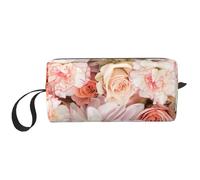 Modèle de Fard à Joues de Roses pétales Roses, Trousse de Maquillage Trousse à cosmétiques Trousse de Toilette de Voyage Portable Pochette de Maquillage