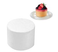 Modèle de Faux Gâteau en Mousse, Gâteau Factice Rond en Mousse, Gâteau en Polystyrène, Gâteau Factice, Diamètre 10/15cm Haut 7 cm, Gâteaux en Polystyrène pour Gâteau Arts et Artisanat (4 pouces)