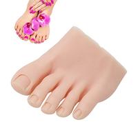 Modèle de Faux Pied D'entraînement, Pied D'entraînement Flexible en Silicone Souple pour L'entraînement des Ongles, Mannequin Demi-pied pour Présentoir D'entraînement en