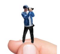 Modèle De Figure Du Photographe - Collectible Miniature À L'échelle 1/64, Affichage De Simulation Réaliste | Accessoire Détaillé Du Diorama, De Personnes De La Scène De Rue, Décoration Amateur