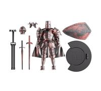 Modèle de figurine d'action | Figurine miniature flexible | Modèle complet pour le corps du chevalier médiéval multi-joints | Statues flexibles Figurine mobile avec tête rotative à 360 degrés