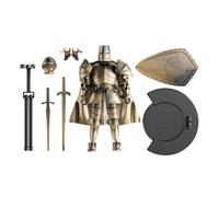 Modèle de figurine d'action | Modèle complet de chevalier médiéval | Statue flexible mobile avec tête rotative à 360 degrés pour table à manger