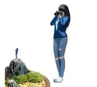 Modèle de figurine de photographe - Jouet de peuple miniature, figurine d'affichage de rue | Modèle de collection à l'échelle 1/64, de diorama de simulation réaliste, décoration de scène
