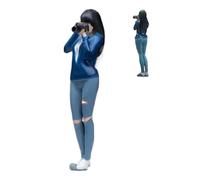 Modèle de figurine de photographe - Mini jouet de sculpture humaine à collectionner, 1/64 caractère de diorama urbain | Accessoire de scène de figurines d'exposition peintes, caméras de rue modèle