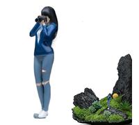 Modèle de figurine du photographe : simulation à l'échelle 1/64, jouet d'écran miniature | Set de décoration de personnes de la rue Diorama à collectionner, accessoires de photographie de scène