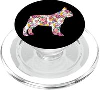 Modèle de Fleur de Bouledogue français PopSockets PopGrip pour MagSafe