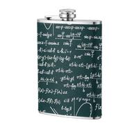 Modèle de formules mathématiques manuscrites,Flasque de poche plate de 8 oz en acier inoxydable 304, idéale pour les activités de plein air.