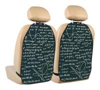 Modèle de formules mathématiques manuscrites,Lot de 2 Tapis de Protection pour siège arrière de Voiture, Organisateur de siège arrière Durable