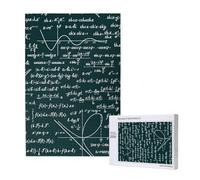 Modèle de formules mathématiques manuscrites,Puzzle Familial en Bois de 1 000 pièces pour Adultes et Adolescents