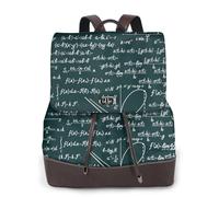 Modèle de formules mathématiques manuscrites,Sac à dos imperméable pour femme, sac à dos de voyage léger en cuir PU tendance