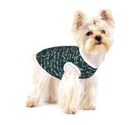 Modèle de formules mathématiques manuscrites,T-Shirt sans Manches en Coton pour Animaux de Compagnie, Gilet Respirant, Extensible et Doux,S