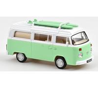 MODÈLE DE FOURGON STATIQUE NOREV VW COMBI T2B CAMPING VAN 1973 VERT ÉCHELLE 1:43