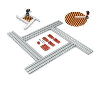 Modèle de fraisage SpeTool pour gouttière de jus, aide de fraisage réglable 2 en 1 pour planches à découper et cercles, avec échelle métrique/impériale, découpeur de cercles pour travaux du bois