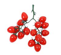 Modèle de fruit artificiel en PVC, matériaux de tomate, ornement d ' intérieur et d ' extérieur, résistant à la décoloration, décoration de mariage réaliste, affichage de tomate en PVC pour la maison