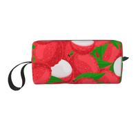 Modèle de Fruit de Litchi, Trousse de Maquillage Trousse à cosmétiques Trousse de Toilette de Voyage Portable Pochette de Maquillage