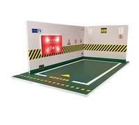 Modèle de garage de stationnement - Parking de voiture modèle 200 g | Vitrine de voiture en PVC | Modèle de garage de stationnement moulé à l'échelle avec lumière LED | Modèle de voiture co