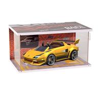 Modèle de garage pour voiture - Vitrine décorative de bureau à échelle 1:32 avec lumière LED, vitrine de garage de stationnement à collectionner | Collectionneurs de voitures, modèles Fundid