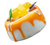 Modèle de Gâteau Artificiel Réaliste Orange pour Photographie et Vitrine | Décoration en PU et PVC, Présentation Solide, Accessoire Visuel pour Comptoir de Boutique, Scène Photo ou Étalage Boulanger