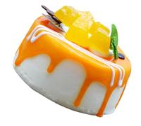 Modèle de Gâteau Réaliste Orange en PU PVC, Décoration Solide | Accessoire Photo et Vitrine, pour Magasin et Décoration Intérieure, Aspect Artificiel