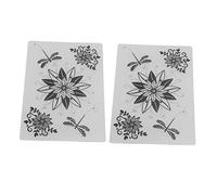 Modèle de gaufrage bricolage artisanat pratique motifs mignons conception en Relief pour la fabrication de cartes d'invitation en plastique 14.7cm 10.4cm 2 pièces