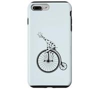 Modèle de girafe faisant du vélo, haute roue, Penny Farthing Coque pour iPhone 7 Plus/8 Plus
