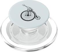 Modèle de girafe faisant du vélo, haute roue, Penny Farthing PopSockets PopGrip pour MagSafe