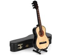Modèle de Guitare Classique Miniature en Bois avec Support, Ornement d'instrument de Musique Exquis, pour Les collectionneurs Amateurs de Musique, décoration de Guitare en Bois